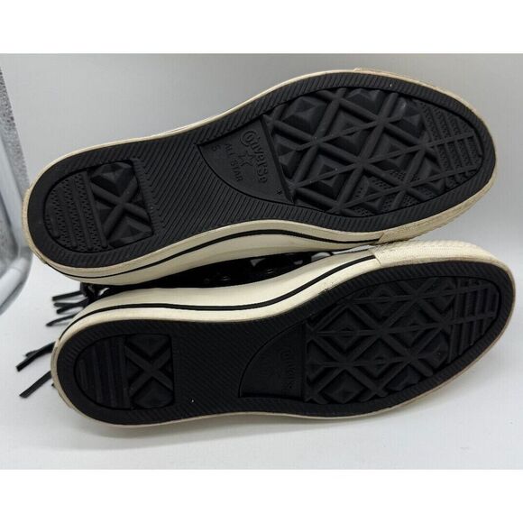 Chuck Taylor Converse All Star‎ Women's Suede Black Tri Zip Size 7 - Picture 6 of 10